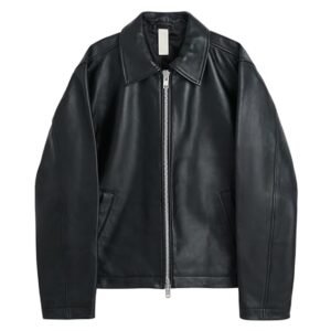 EXOTIX Black Leather Jacket for Men